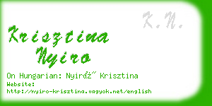 krisztina nyiro business card